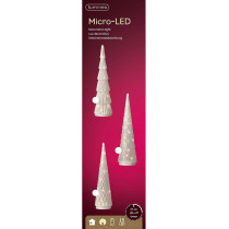 Kaemingk Micro Led Tree Steady Frost, Warm White, 35 Cm, Assorted 1 Piece