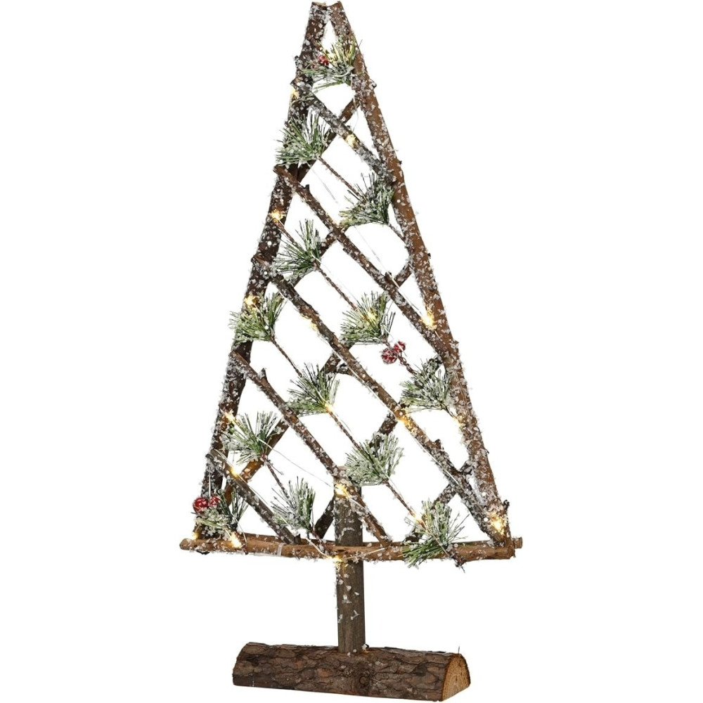 Kaemingk Micro Led Tree Wood Steady Natural, Warm White, 49 Cm, 1 Piece