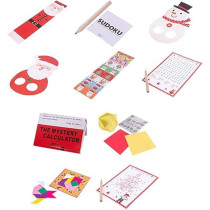 RSW 10 Family Eco Christmas Crackers, Red/White, Tree And Wreath