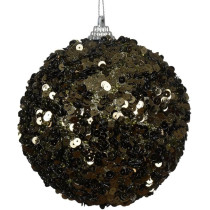 Kaemingk Bauble Foam Sequin Bead Rosemary Green, 10Cm, 1 Piece