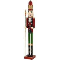 Kaemingk Nutcracker Firwood With Trumpet Red, 180Cm, 1 Piece
