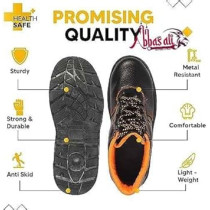 Abbas Ali Lightweight Steel Toe Safety Shoes for Men, Slip Resistant, Comfortable And Antistatic, Ideal for Construction, Cleaning, Industrial And Warehouse Use, Includes 2 Pairs of Socks And Gloves