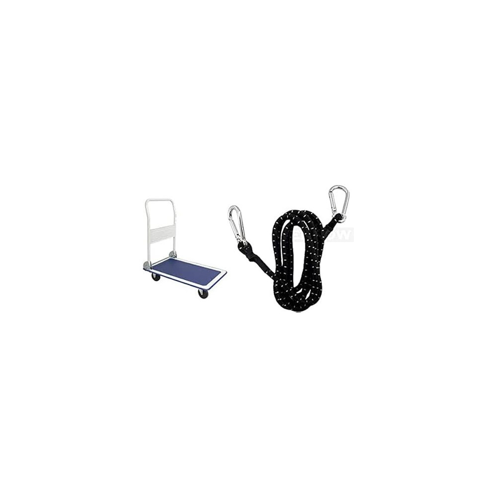 Abbas Ali Platform Foldable Trolley 150Kg With Bungee Cord For Carrying Product Safely One Place To Another