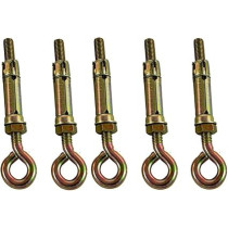 Abbas Ali High Strength Metal Sleeve Shield Closed Hook, Eye Hook, Open Hook, Anchor Bolt, Pack Of 5 Closed Hook, 10 mm