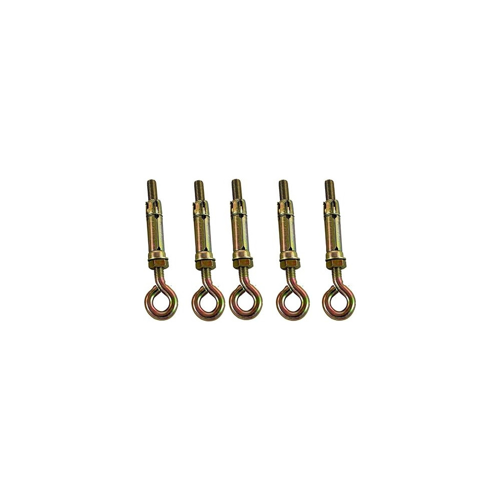 Abbas Ali High Strength Metal Sleeve Shield Closed Hook, Eye Hook, Open Hook, Anchor Bolt, Pack Of 5 Closed Hook, 10 mm