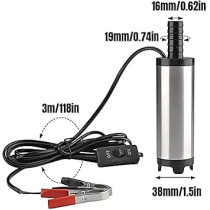 Abbas Ali 12V Fuel Transfer Pump Submersible Water Pump Mini Electric Oil Pump With Filter For Automotive, Farm And Marina Use