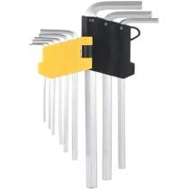 Abbas Ali Hex Key Set 9 Piece, Long Arm Ball Point Allen Hex Key Wrench, Metric Long 1.5 mm To 10 mm, For Home Maintenance