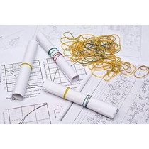 Abbas Ali 200 Pcs Elastic Rubber Band With Plastic Jar, 5cm 2 Inch, Yellow