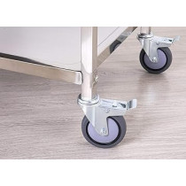 Abbas Ali Three Tier Stainless Steel Dining Service Cart Trolley