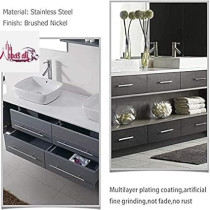 Abbas Ali Stainless Steel Kitchen Cabinet Drawer T-Bar Cabinet And Furniture Pull Cabinet Door Handles And 15.5 X Hole Size 9.6 Cm, Pack Of 5