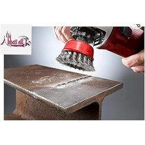 Abbas Ali Cup Wire Brush Drill Attachment Electric Drill Wire Brushes Used For Removal Of Rust, Corrosion And Paint (Twisted, M14X 3Inch)
