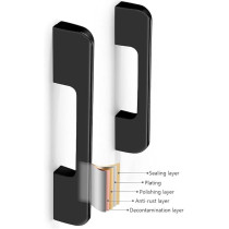 Abbas Ali 2 Pcs Handle Zinc Kitchen And Office Drawer/Cabinet/Door/Wardrobe Furniture Handle (Black, 96Mm)