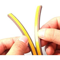 Abbas Ali Weather Rubber Seal Weather Strip Foam Tape 10 Meter- D -Shaped Epdm Foam Seal, Door Window Anti-Collision Self-Adhesive Rubber High Strength Tape System, Soundproofing Draft Stopper