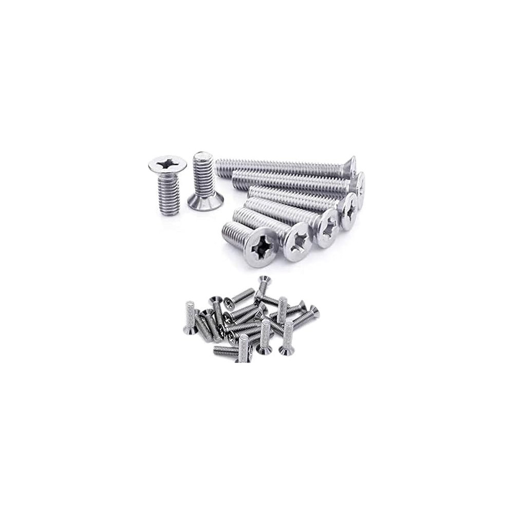 Abbas Ali Machine Screw Csk Philip & Countersunk Head for DIY Electrical & Kitchen Furniture Pull Cabinet Door Handles Pack Of 25 (M4 X 50 Mm)