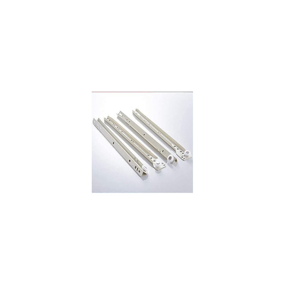 Abbas Ali Cabinet Rails Drawer Track Slides For Computer Table Clothing Cabinets With Wheels White Colour (20Inch)