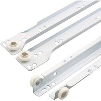 Abbas Ali Cabinet Rails Drawer Track Slides For Computer Table Clothing Cabinets With Wheels White Colour (20Inch)
