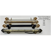 Abbas Ali Modern And Stylish Wooden And Glass Door Handles, Sets Of 2 Pieces, 1000mm, Black