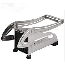 Abbas Ali Potato Chippers, Homeself Stainless Steel French Fries Cutter With 2 Thickness Adjustable Blades, For Carrots Apples Cucumbers Onions Veg Sticks, Silver