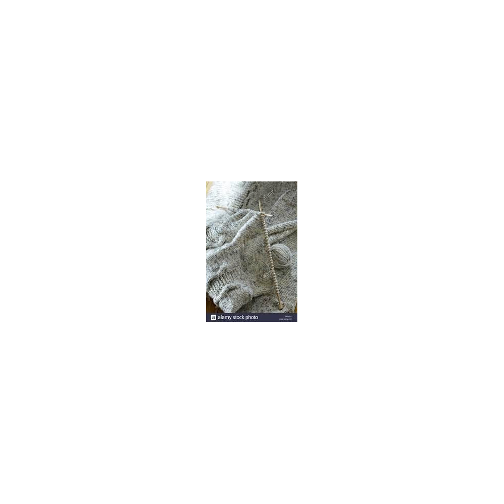 Abbas Ali Aluminum Knitting Needle No 5 Single Sided For Making Woolen Artefacts, Sweaters, Muflers, Caps, Grey