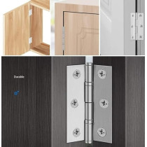 Abbas Ali 6Packs Cabinet Hinge Stainless Steel Hinges 40 X 70Mm For Cupboard, Cabinet, Windows, Door With Screws