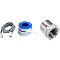 Abbas Ali Washing Machine Inlet Pipe With Teflon And Reducer For Angle Valve, 2 Mtr