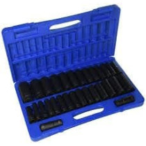 Abbas Ali Power Impact Wrench Nuts Socket Set 1/2 Inch, 35 Pieces