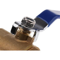 Abbas Ali Brass Valve Water Air Pipe Hose Valve Pipe Fitting Blue Handle F-1/2 Inch