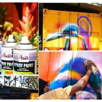 Abbas Ali 400ml Spray Paint For External And Internal Uses 2 Pcs Pack, Black