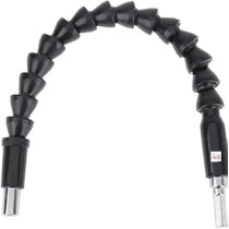 Abbas Ali Flexible Shaft Magnetic Screwdriver Extension Drill Bit Adapter Holder Connect Link For Electronic Power Drill 6Mm ¼ Inch Hex Shank Drive 29.5 Cm Long 1Pc Metal-Plastic Black Tool Accessory