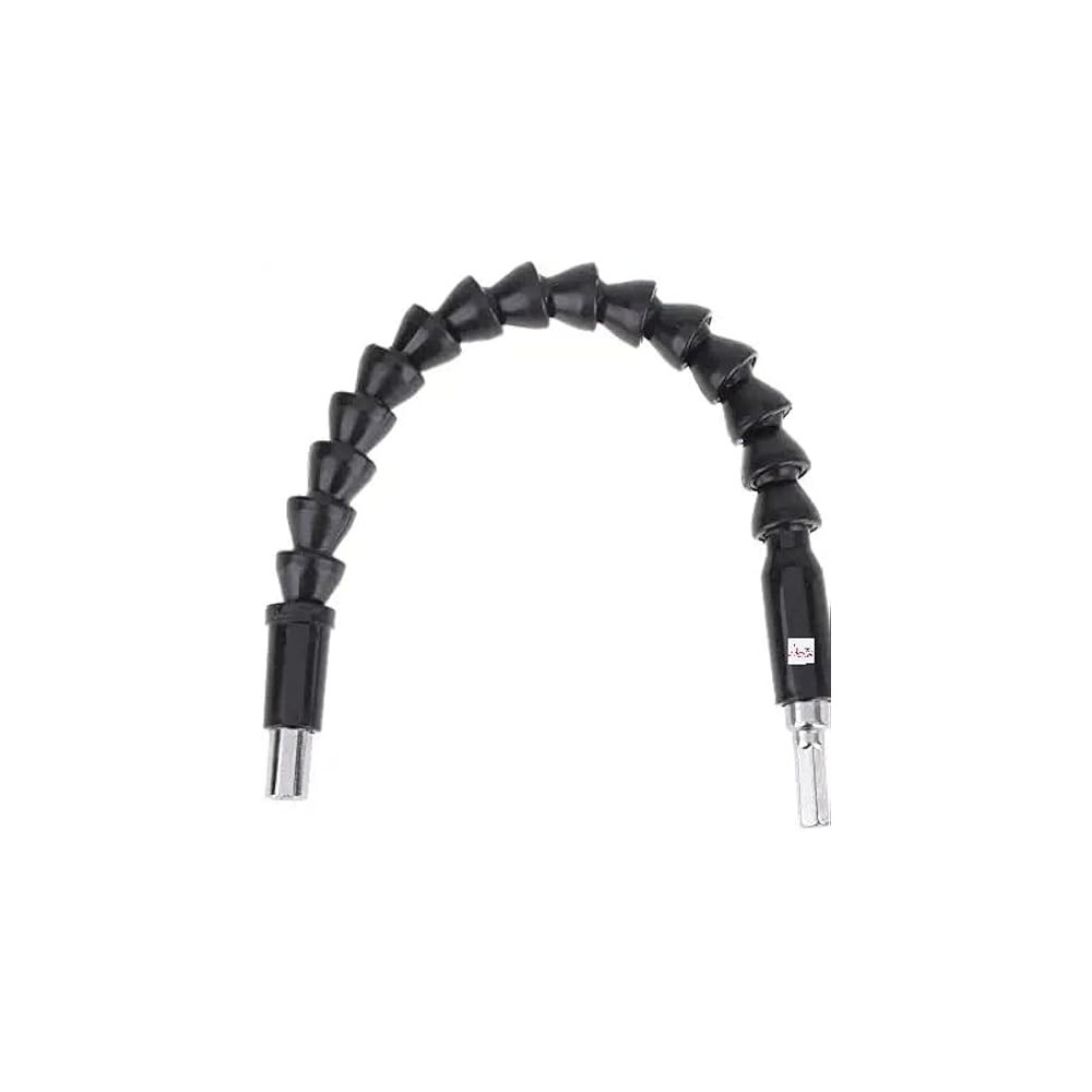 Abbas Ali Flexible Shaft Magnetic Screwdriver Extension Drill Bit Adapter Holder Connect Link For Electronic Power Drill 6Mm ¼ Inch Hex Shank Drive 29.5 Cm Long 1Pc Metal-Plastic Black Tool Accessory