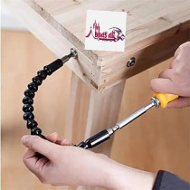 Abbas Ali Flexible Shaft Magnetic Screwdriver Extension Drill Bit Adapter Holder Connect Link For Electronic Power Drill 6Mm ¼ Inch Hex Shank Drive 29.5 Cm Long 1Pc Metal-Plastic Black Tool Accessory