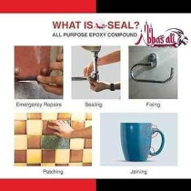 Abbas Ali Fast Curing Epoxy Compound Putty Sealant Adhesive For Leakage, Bonding, Gap Filling And Repairing - 100 Gram Pack Of 2Pcs