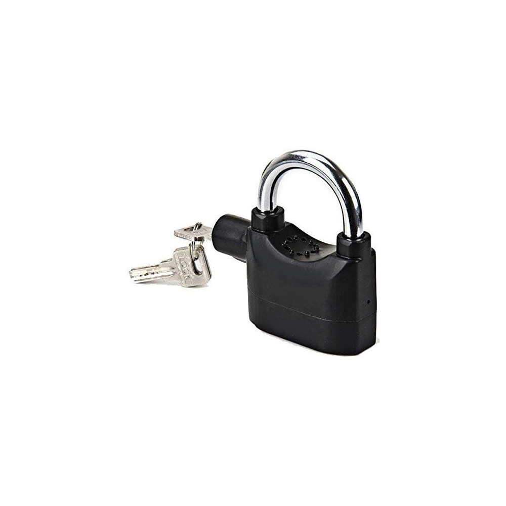 Generic Motorbike Alarm Motion Sensor Security Waterproof Bike Padlock, Black