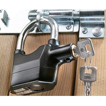 Generic Motorbike Alarm Motion Sensor Security Waterproof Bike Padlock, Black