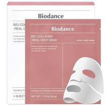 Biodance Bio-Collagen Real Deep Mask, Hydrating Overnight Hydrogel Mask, 34g x 4ea