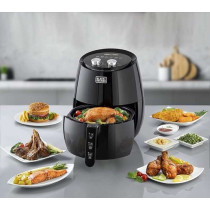 Black+Decker 4.5L Rapid Air Convection Manual Aerofry Airfryer, Black - AF350-B5