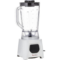 Moulinex Blender 1.5 Litre, With Ice Crush Technology And 2 Grinder And Chopper Accessories, 450 Watts, White, LM2B3127