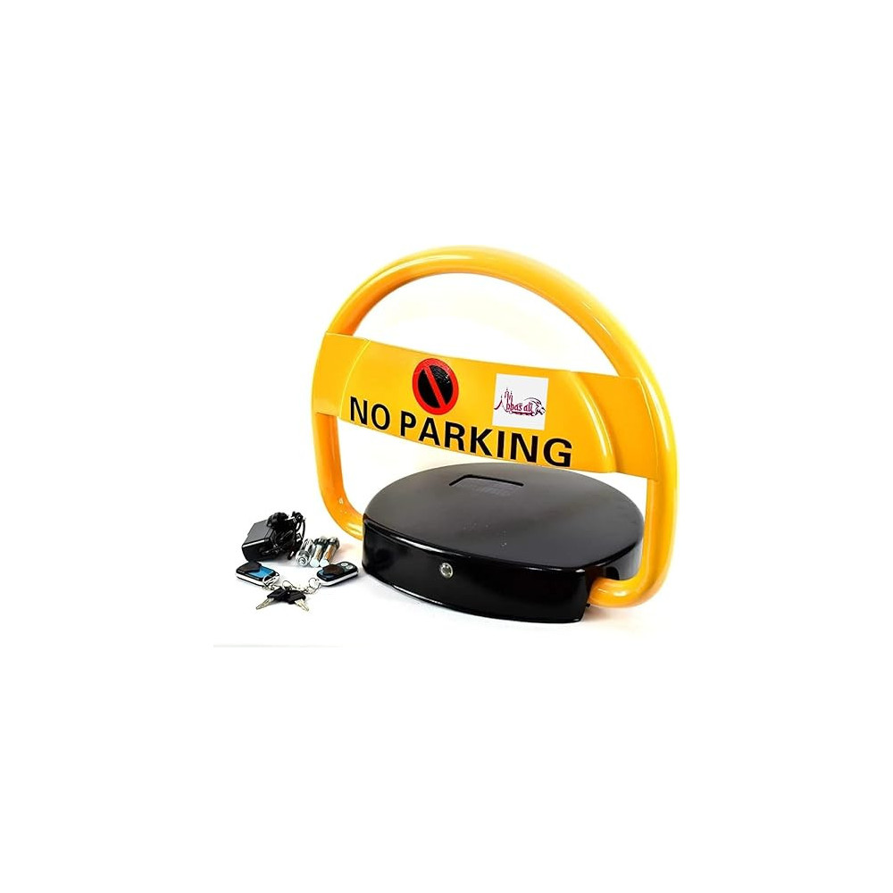 Abbasali Automatic Remote Control Parking Lock, Private Car Parking Latch, Charged By Power Cable And Solar Panel