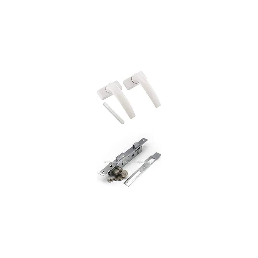 Generic Gulf Light Aluminium Door Handle With Lock 20mm With 3 Keys