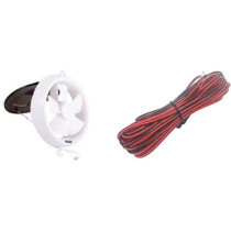 Abbasali Exhaust Fan Round Used In Kitchen And Bathroom With 2 Meter R/B Cable With 1 Year Warranty, 6 Inch Inch For Bathroom