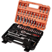 YML 53Pcs Combination Tool Wrench Set, Car Repair Tool Sets, Batch Head Ratchet Pawl Socket Spanner Screwdriver Socket Set Drill/Hex, Shank Drill Bits