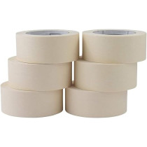Abbasali 2 Inch Adhesive Masking Tape General Purpose Painters Tape Bulk For Painting, Labeling, Packing, Craft, Art, Home, Office, School, Pack Of 6