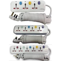 Abbasali Universal Power Extension Cord With 5M Wire, 5 Way