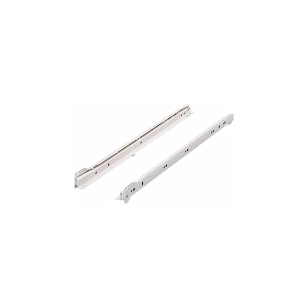 NJM White Drawer Railing Runner Slides, 16 Inch Length