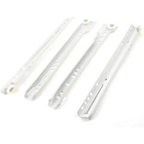 NJM White Drawer Railing Runner Slides, 16 Inch Length