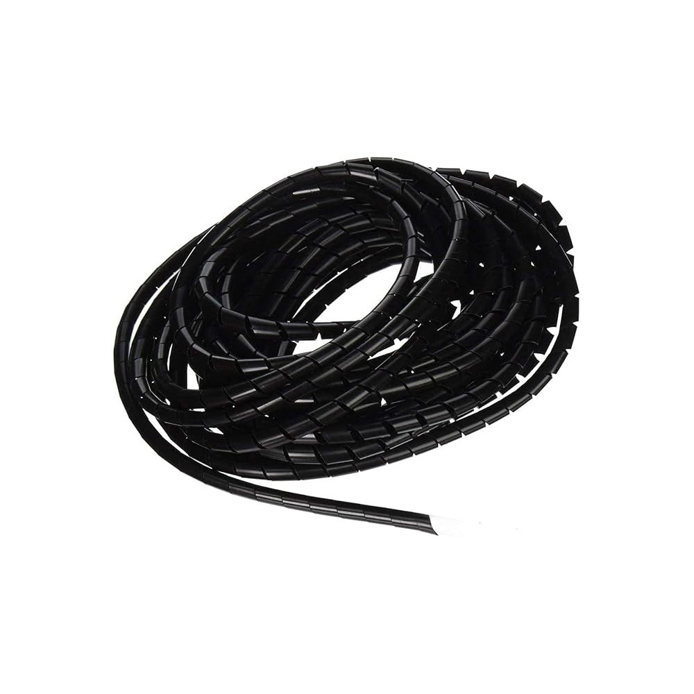 Abbasali 6mm Spiral Wire Wrap Tube For Computer, Car Cable Wire Cover Sleeve, 5 Mtr Length