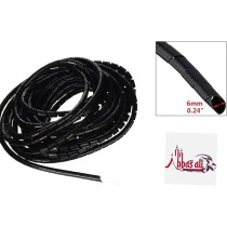 Abbasali 6mm Spiral Wire Wrap Tube For Computer, Car Cable Wire Cover Sleeve, 5 Mtr Length