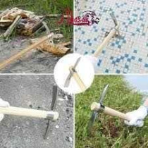 Abbasali Pick Axe, Wooden Handle With Gi (Tagari) Ghamela,Gloves And Google For Digging Land