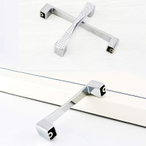 Abbasali Door Handles Crystal Kitchen Cupboard Cabinet Drawer, Set Of 2 Pieces, Model 6811-96, Rose Gold