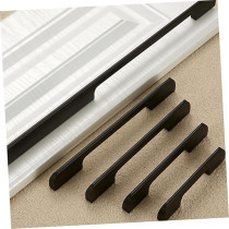 Abbasali 2 Pcs Zinc Handle For Kitchen And Office Drawer, Cabinet, Door, Wardrobe Furniture Handle, Black, 96mm